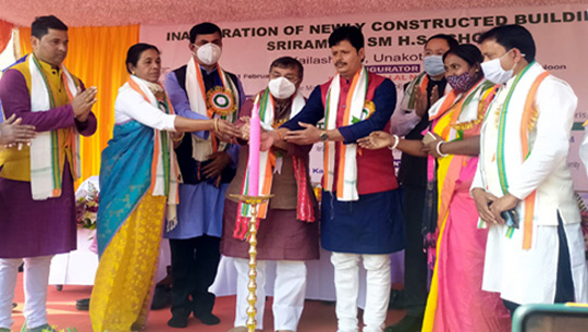 Edu Minister inaugurates newly constructed Srirampur Suryamani Memorial Class XII School