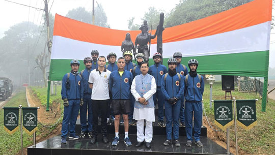 Assam Rifles Launches Unity Ride Cycling Expedition from Agartala to Srikona