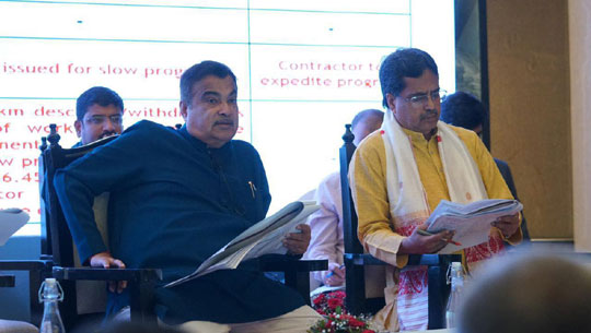 CM Dr. Manik Saha attends Union Minister Nitin Gadkari’s NH review meet at Guwahati
