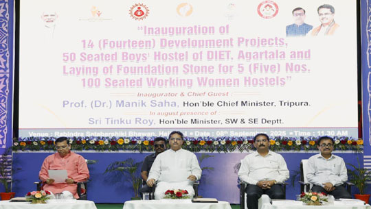 CM Dr. Manik saha inaugurates 14 Projects, lays foundation stone for 5