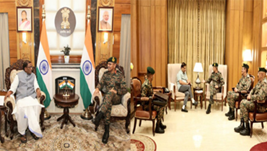 Eastern Army Commander Lt. Gen. RC Tiwari meets Assam Governor & CM