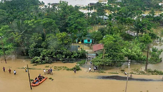 380 homeless, Flood Alert Issued in Tripura