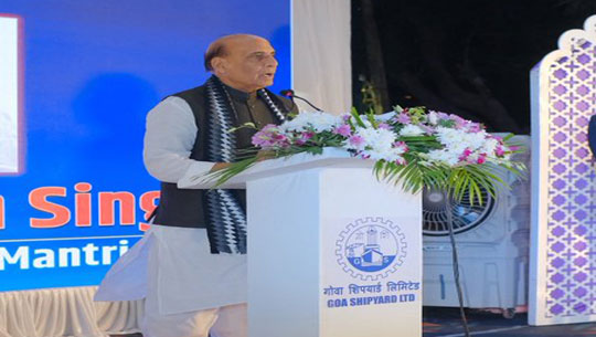 Rajnath Singh Commissions ICG’s First Indigenous Pollution Control Vessel in Goa