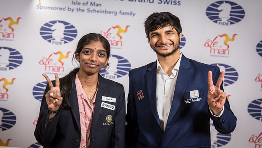 In Chess, R Vaishali and Vidit Gujrathi win FIDE Grand Swiss Women's and Open titles in UK