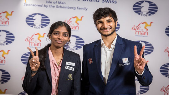 In Chess, R Vaishali and Vidit Gujrathi win FIDE Grand Swiss Women's and  Open titles in