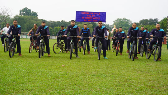 Assam Rifles Holds Cycle Rally, Mass
