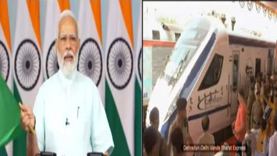 PM Narendra Modi flags off Uttarakhand's first Vande Bharat Express train connecting Dehradun with Delhi