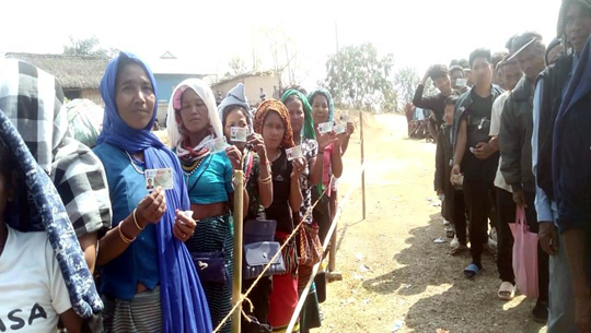 Bru migrants casts vote in Tripura for the first time after two decades