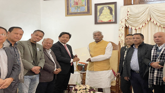 Meghalaya outgoing Chief Minister Conrad K Sangma stakes claim to form new government