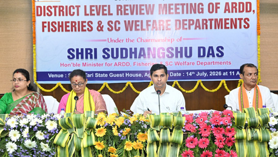 Minister Sudhangshu Das chairs district-level review meeting