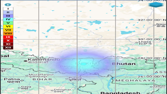 3.9 Magnitude Earthquake Hits Sikkim’s Gyalshing