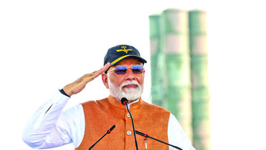 PM Modi lauds Indian soldiers for precision strikes using indigenous weapons & technology to destroy terror bases