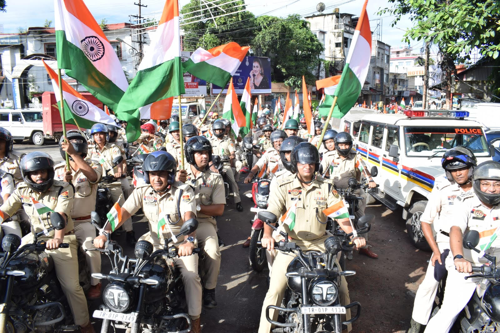 West Tripura Police Hold Bike Rally 