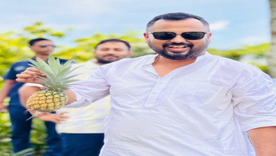 Queen variety pineapple from Bishalgarh flies to Delhi