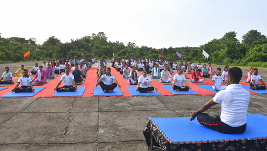 AR conducts Yoga session