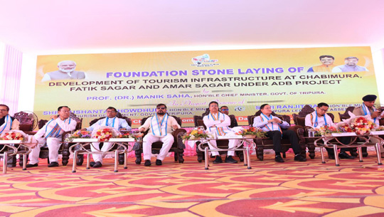 CM Dr Manik Saha lays foundation stone of tourist infrastructural development