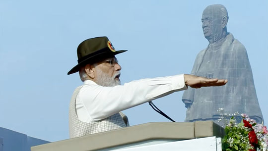 PM Narendra Modi participates in National Unity Day celebrations at Statue of Unity