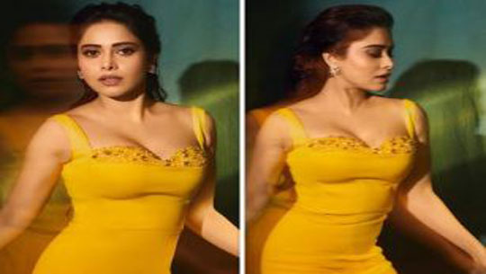 Nushrratt Bharuccha looks stunning in yellow bodycon dress