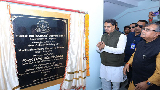 CM Dr Manik Saha Inaugurates New School Buildings 