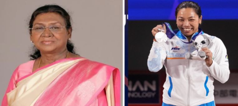 President Congratulates Chanu, Meena