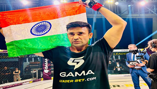 Sangram Singh Becomes 1st Indian Male Wrestler to Win MMA Fight at Gama International Fighting Championship