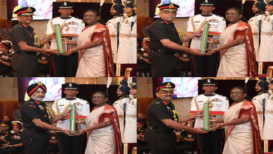 President Murmu Presents Distinguished Service Awards in Defence Investiture Ceremony-2024 (Phase-2)