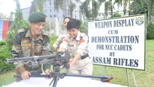 Assam Rifles organises weapon display to inspire NCC Cadets 