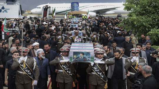 Iran’s Supreme Leader Presides over Funeral Of Late Prez; Millions Flock To Funeral Procession