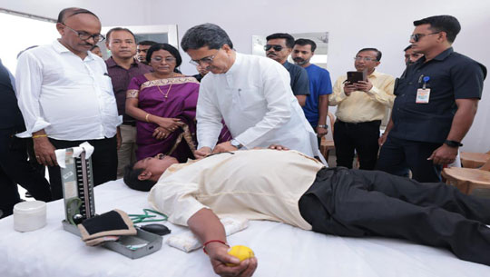 CM Dr Manik Saha attends blood donation camp