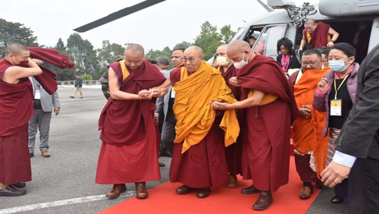 Dalai Lama arrives in Gangtok on three-day visit