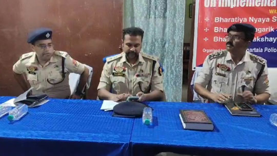 Tripura police holds awareness programme on implementation of new criminal laws