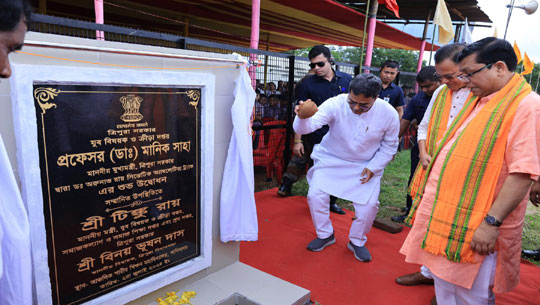 CM Dr Manik Saha inaugurates Synthetic Athletics Track in North Tripura