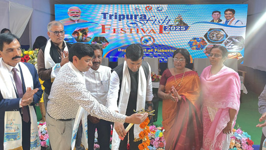 Minister Sudhangshu Das inaugurates Tripura Fish Festival 2025