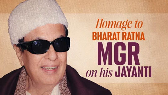 VP, PM Pay Tribute to M.G. Ramachandran on Birth Anniversary