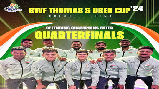 Indian Men’s Badminton Team Faces Indonesia in Thomas Cup Quarter-Finals
