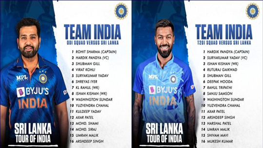 BCCI announces Team India’s squads for T-20I and ODI series against Sri Lanka