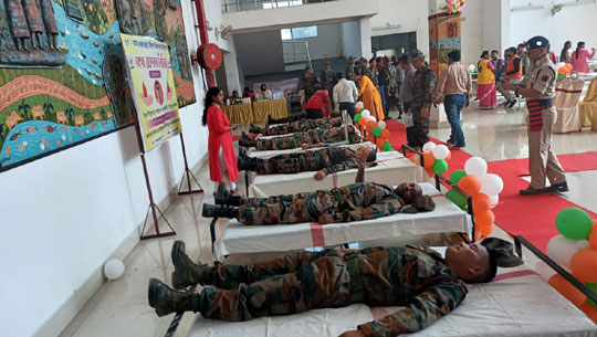 AR troops participates in a blood donation camp