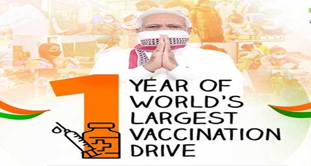 India marks 1 year of its nationwide vaccination drive against Covid19
