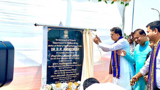 CM lays foundation stone for Dr. BR Ambedkar statue