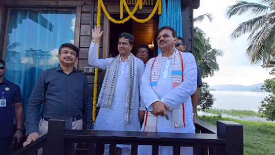 CM inaugurates log huts at Narikelkunja