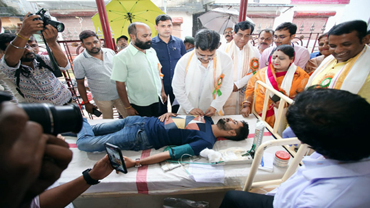 Clubs should focus on building ‘Nesha-Mukt Tripura’: CM Dr. Manik Saha in blood donation camp