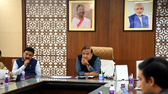 Assam CM’s video conference with Deputy Commissioners and SPs on Enforcement of road safety measures and implementation of govt schemes discussed