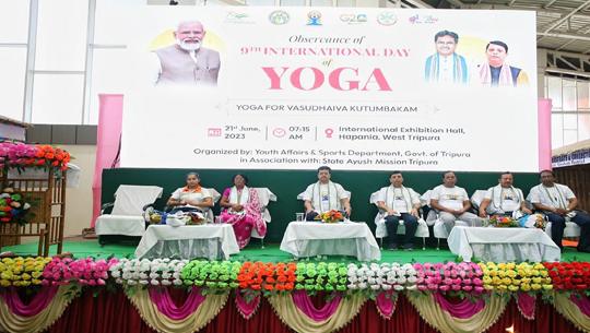 Tripura celebrates 9th International Yoga Day 