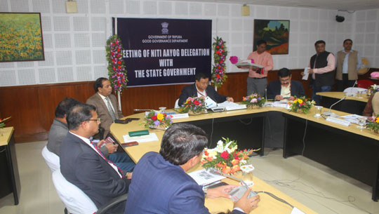 NITI Aayog assures support to Tripura Govt over implementation of developmental schemes