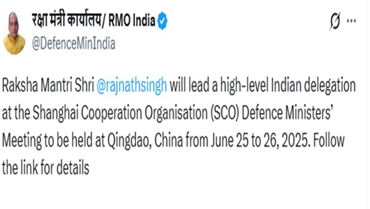 Rajnath Singh to lead Indian delegation at SCO Defence Ministers’ meeting in China