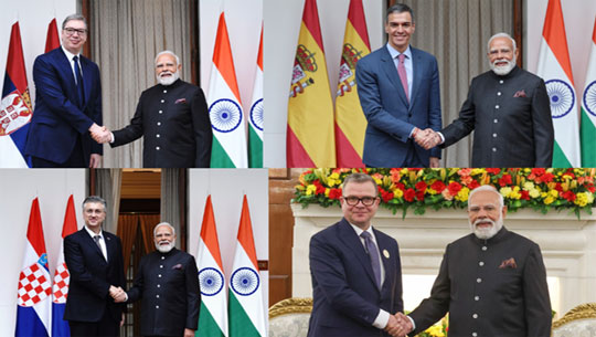 PM Modi Holds Bilateral Talks with Spain, Finland and Others at AI Summit