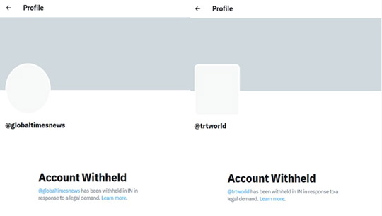 India blocks X accounts of Global Times, Xinhua, TRT World over alleged Pakistani Propaganda