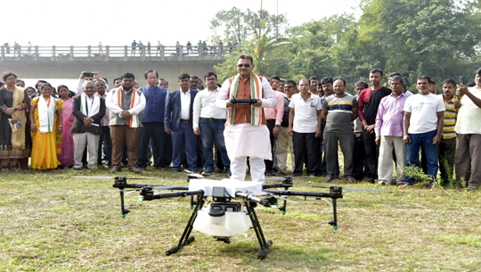 Use of drone technology in agri sector to enhance production: Minister Pranajit Singha Roy