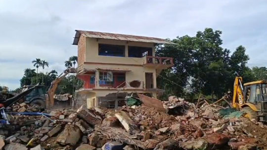 Renowned community club in Agartala demolished