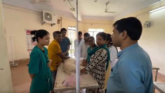  Minister Sudhangshu Das pays surprise visit to R K Nagar Veterinary Hospital